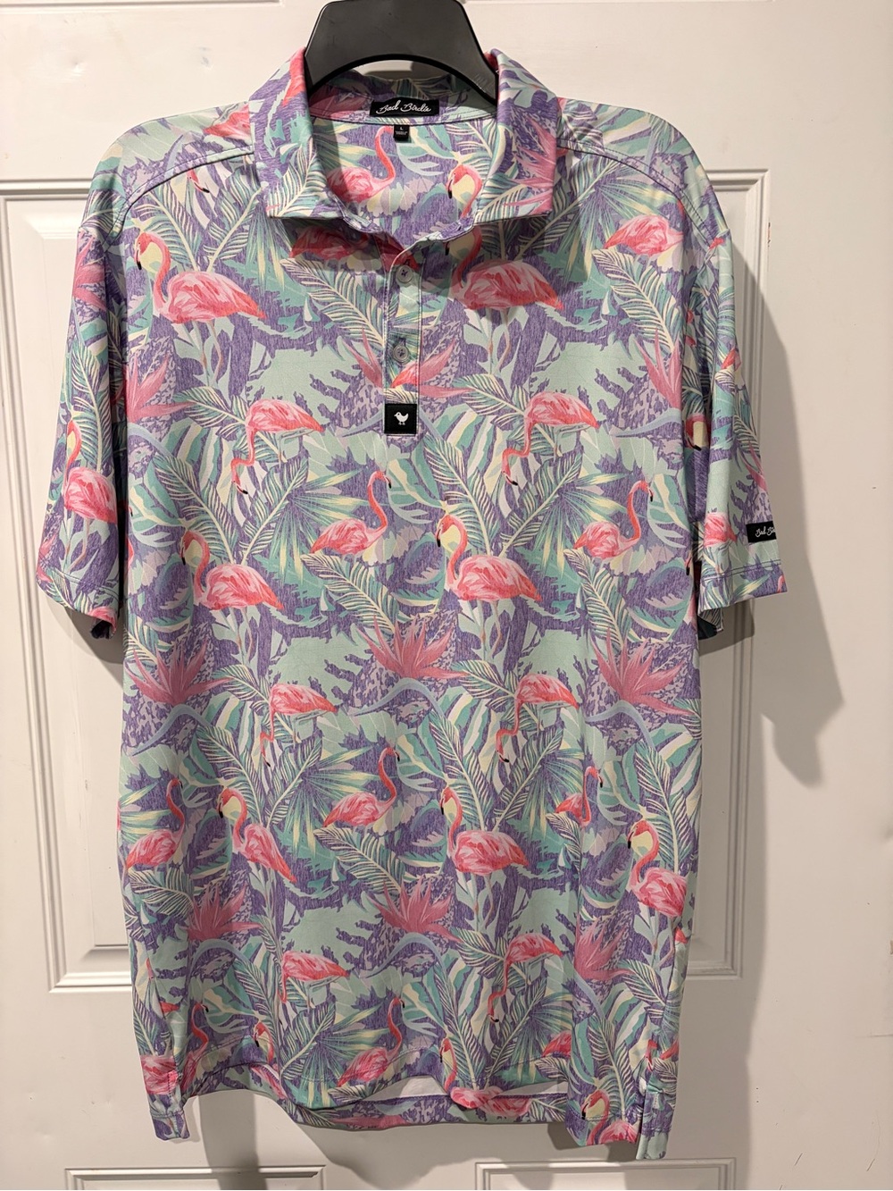 Bad Birdie Flamingo Tropical Golf
Performance Polo Shirt - Men's Size L